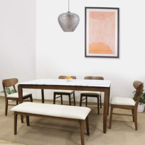 dining table set with bnech